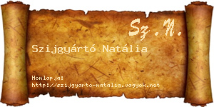 Szijgyártó Natália névjegykártya